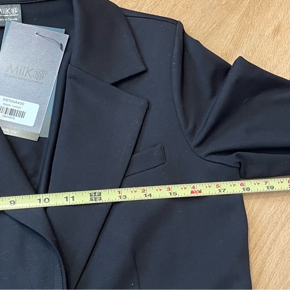 NWT Miik Siena Black Single Button Rayon From Bamboo Blazer - Picture 5 of 11